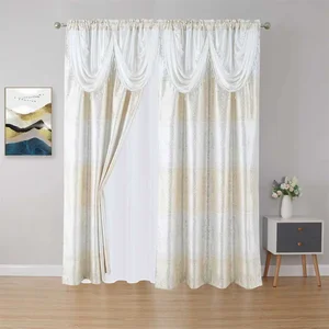 Wholesale Curtains for the Living Room Luxury Beautiful Jacquard Decor Curtains for Bedroom Window Rideaus