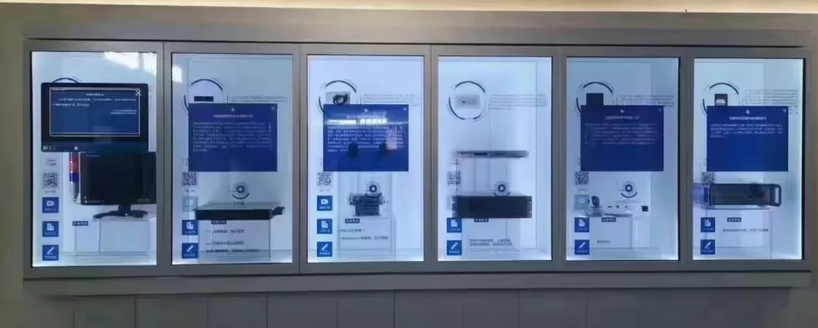 product 215 inch transparent lcd display cabinet 3d showcase advertising crystal display box monitor showcase-13