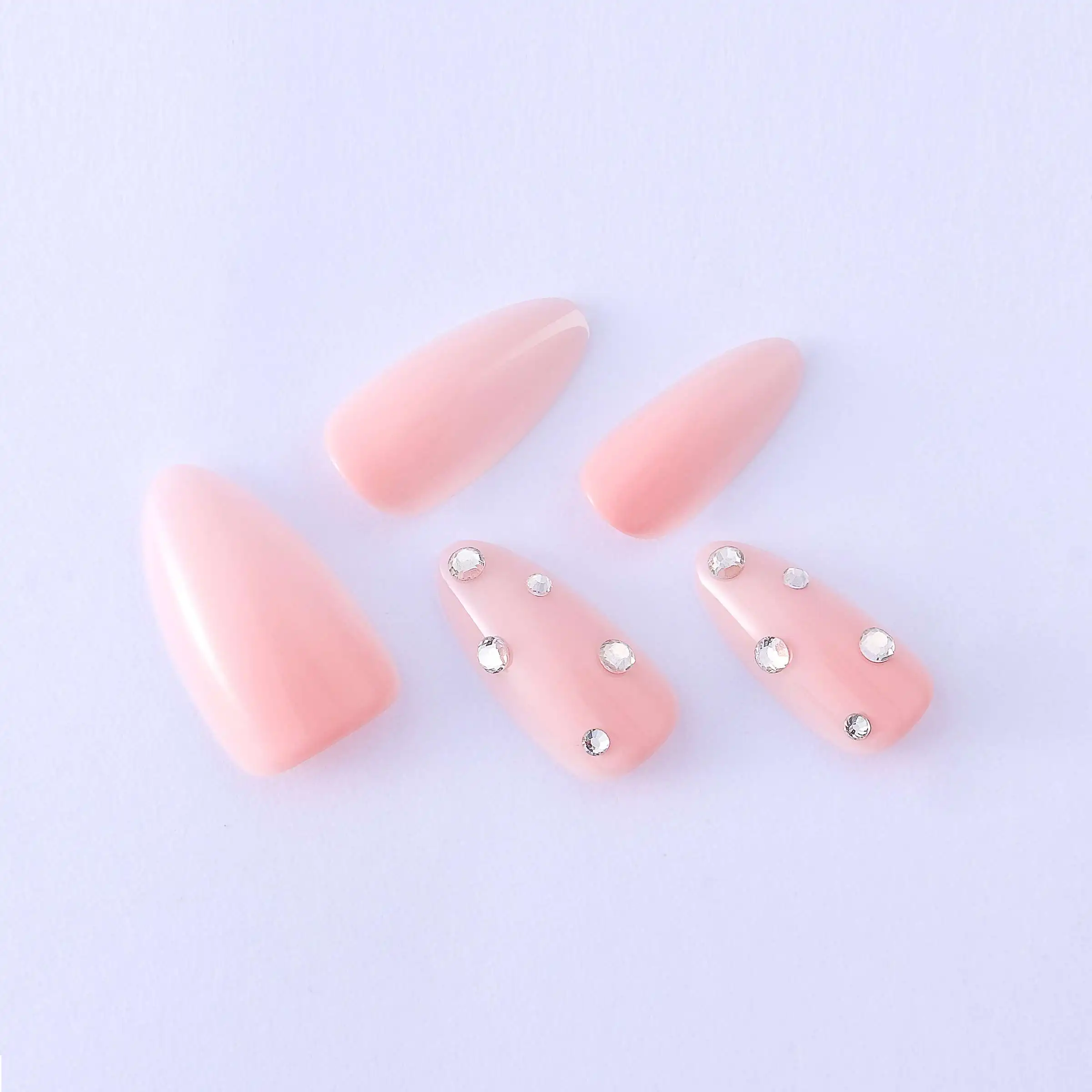 30pcs pink swirl nails artificial fingernails