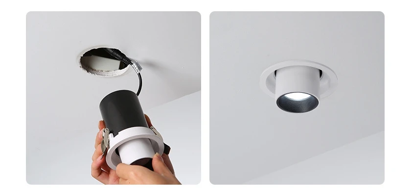 NEW Simple LED Spot Light Embedded Ceiling Lamp Adjustable Rotate COB ...