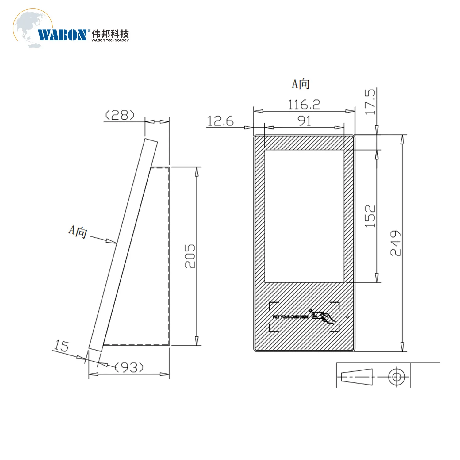 Eds Elevator External Purpose Floor Selector Elevator Touch Screen for Hall