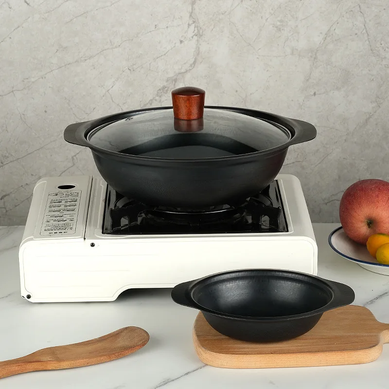 Quick-heating Pots and Pans Well-crafted Non-stick Cookware Set Multi-functional Gold Panning Equipment