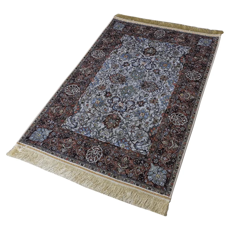 Hochwertiger quadratischer muslimischer Gebetsteppich für Hadsch und Zuhause, rutschfest, 100 % Polyester, 80 x 120 cm, Moschee-Gebetsteppich_voghion.com