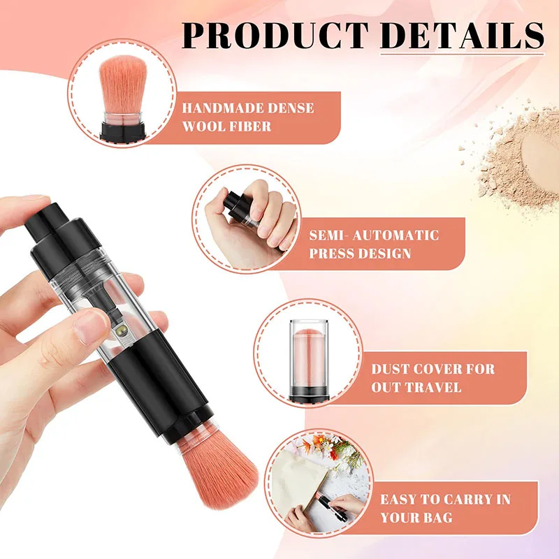 Refillable Powder Brush Reusable Travel Spray Applicator Brush With ...