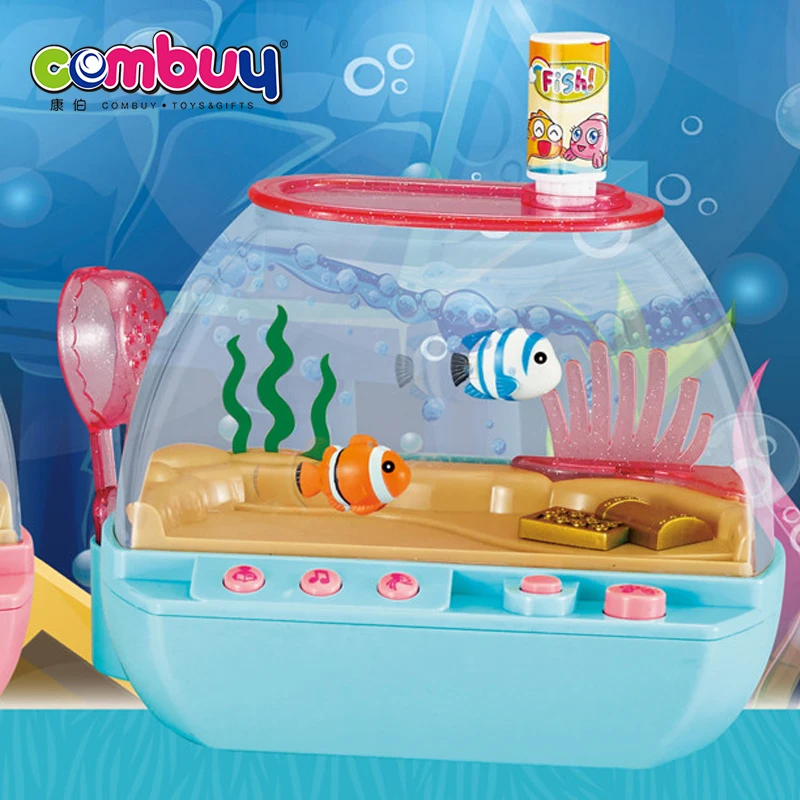 Simulation Night Light Aquarium Interactive Feeding Pet Game Kids Fish tank Toy