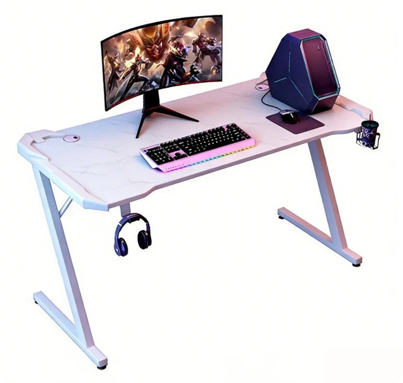 product hot sale gaming desk for gamer gaming table with rgb computer desk with cup holder z sharped gaming tables-10