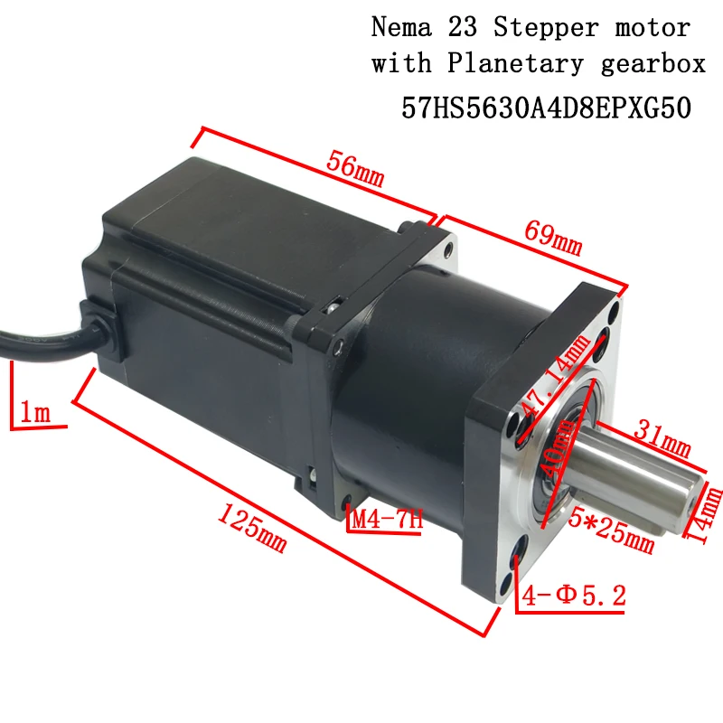 Nema 23 Stepper Motor with High Torque Gear Reducer