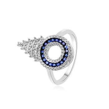 Women 925 Sterling Silver Sapphire Fashion Ring Wholesale
