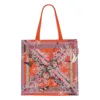 Orange-pink circular leather buckle