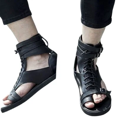 Wholesale Men's Gladiator Sandals Tall Crown Leather Roman Sandals Clip Toe Shoes  Sandals Shoes From m.