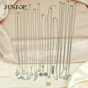 Necklace OEM/OEM Wholesale Custom Waterproof Stainless Steel Gold Silver Plating Fashion Jewelry Men Women Long Couple Necklace