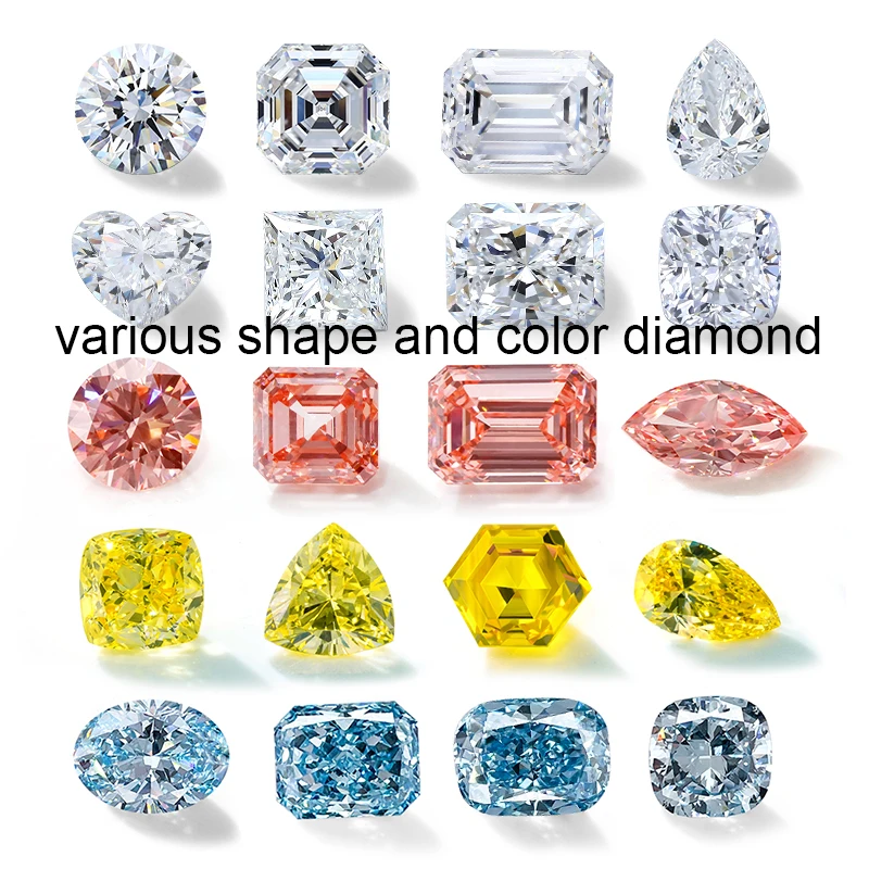 Step Cut Hpht Cvd Lab Grown Diamonds 0.2ct -0.5ct Def Vs Trapezoid Cut Diamond Taper Trapezoid Loose Lab Grown Diamonds