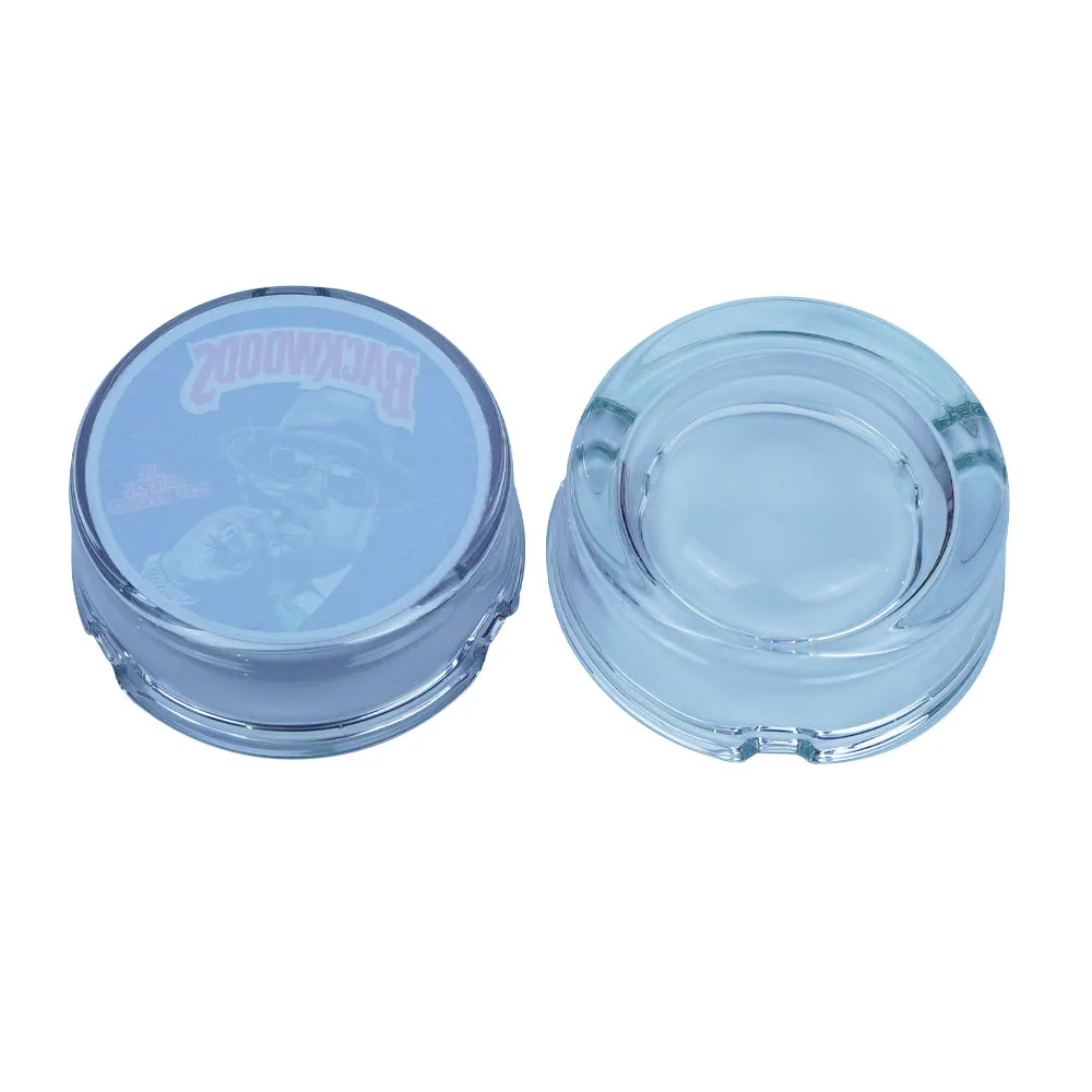 Factory Wholesale Cheap Customized Logo Round Thick Glass Tobacco Ashtray Classic Crystal Smoking Ashtray for Indoor and Outdoor