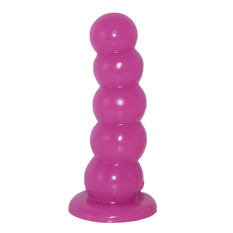 7.8" Total 7.3" Insertable Big Anal Toys Dia 2.2" Round Ball Shaped Butt Plug Graduated Five Beads Ripple Ribbed Anal Bead Dildo