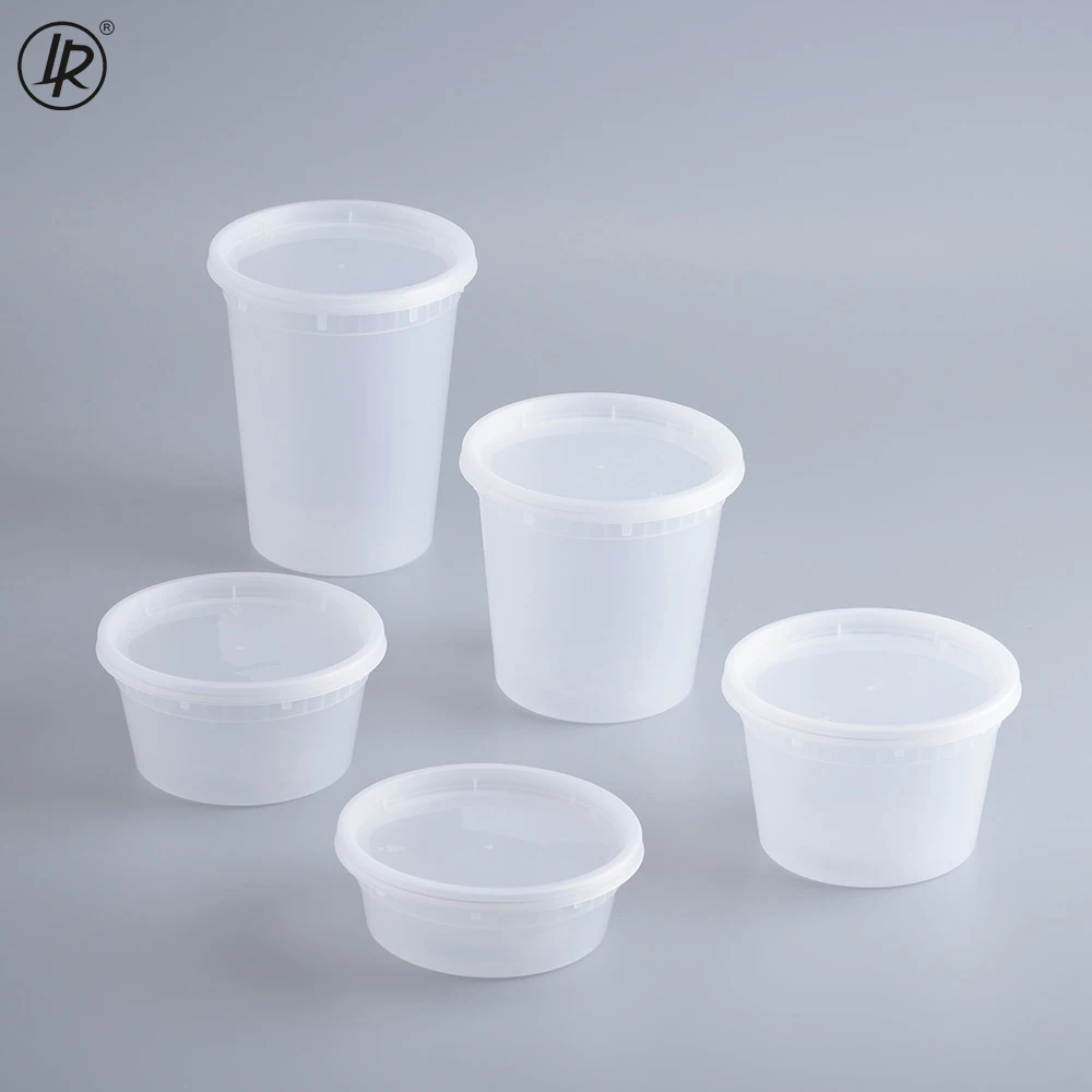 Disposable Microwave Safe 16 Oz Clear Plastic Round Deli Containers