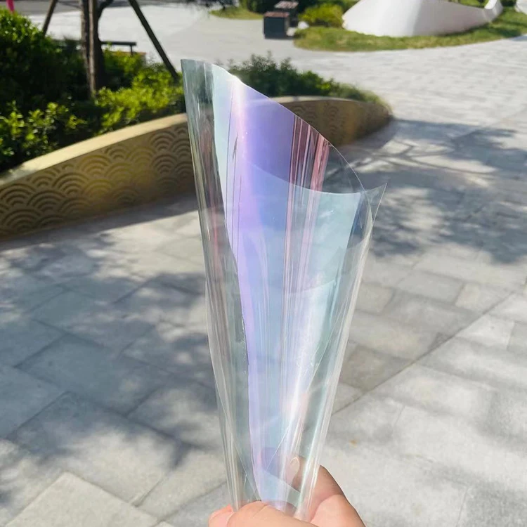 Free Sample VLT 85% 70% Red Blue Color 60in*100ft Car Solar Window Tint Film Chameleon Window Film