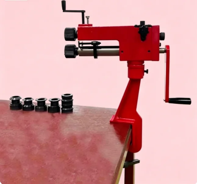 TEBAK High Quality RM08 Hand Crank Bead Rolling Machine Sheet Metal Rotary Forming Tool