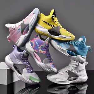 Low MOQ Brand Logo Customization Professional Men Women Outdoor Sports Style Sneakers High Top Breathable Basketball Shoes