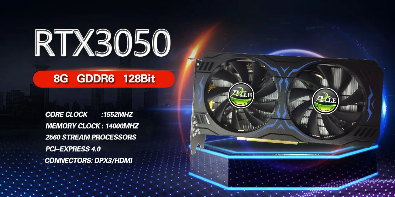 Axle Pc Rtx 3090 3080 3070 3060ti 3060 3050 Ddr6 8g Vga Card Use For Normal Office Video Card