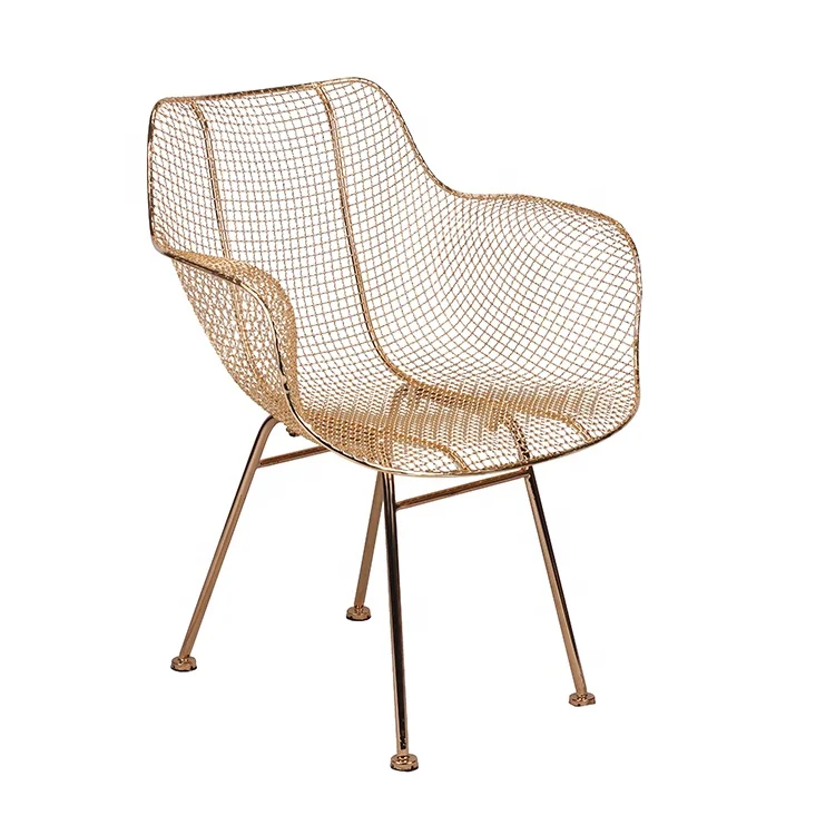 Russell Woodard Sculptura Metal Mesh Chair Armchairs Vintage Set