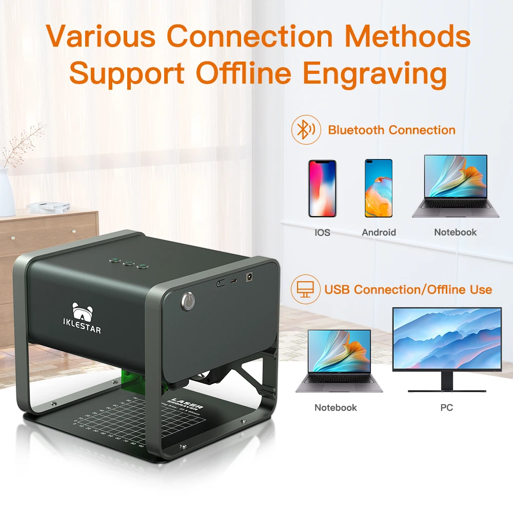 5500mWレーザー彫刻機 Mini Laser Engraver CNC アプリ制御付き