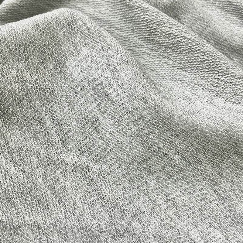 180gsm 100% Cotton Hoodie Fabric Light Fastness Marble Gray French ...