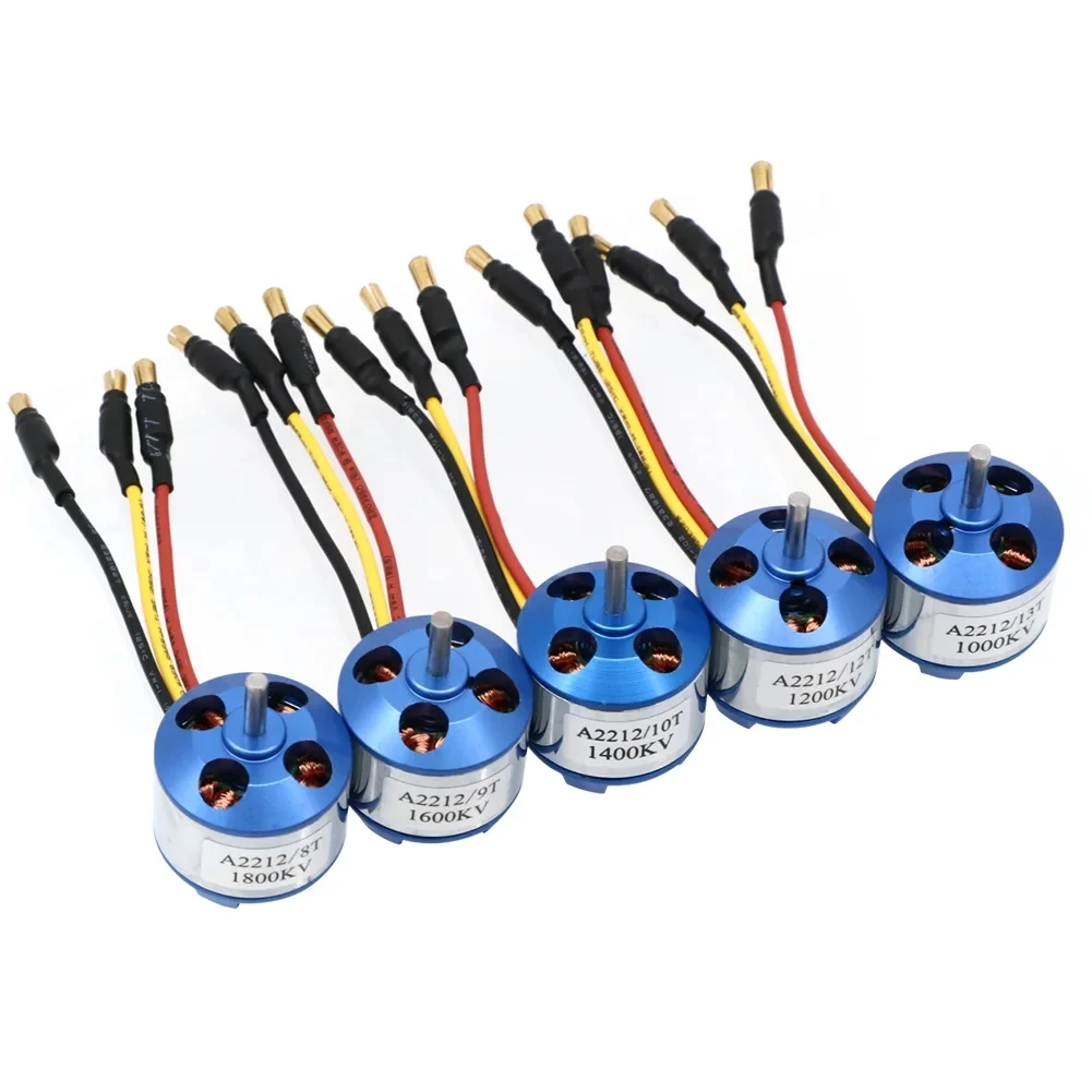FEICHAO A2212 Moteur sans balais 930 KV 1000 KV 1200 KV 1400 KV 1800 KV 2200 KV 2450 KV 2700 KV pour avion RC Avion Multi-Copter Moteur sans balais (1800 KV doré