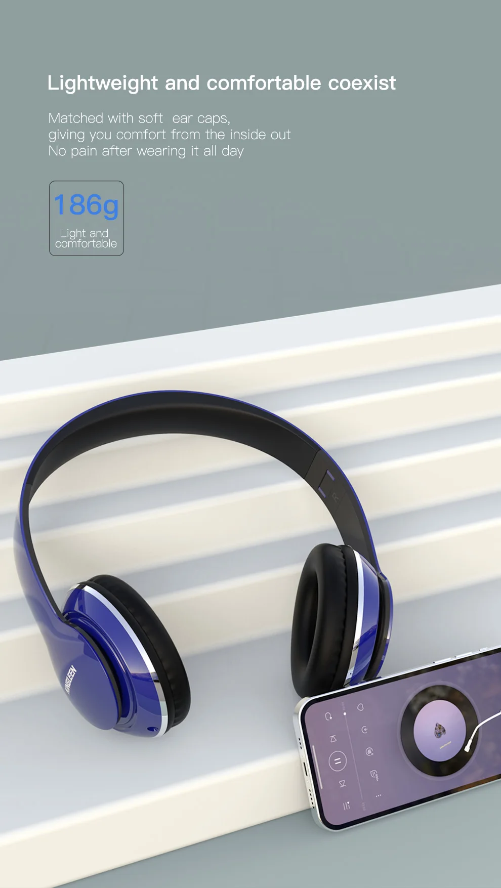 KINGLEEN  hot selling i3 Wired Headphone 3.5mm AUX Wired Gaming Headset Stereo Headphone Cheap Price blue Game Earphone