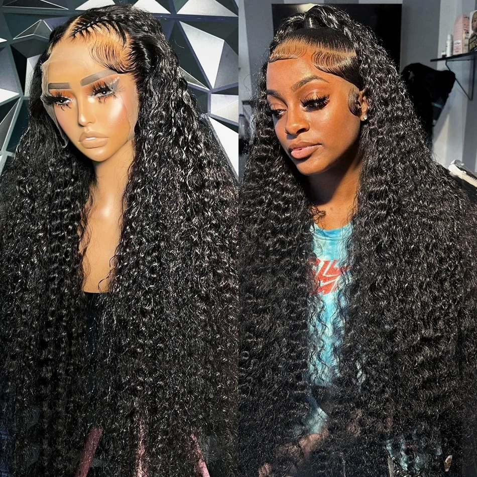 Äkta hår lace front peruk deep wave brasiliansk remy_voghion.com