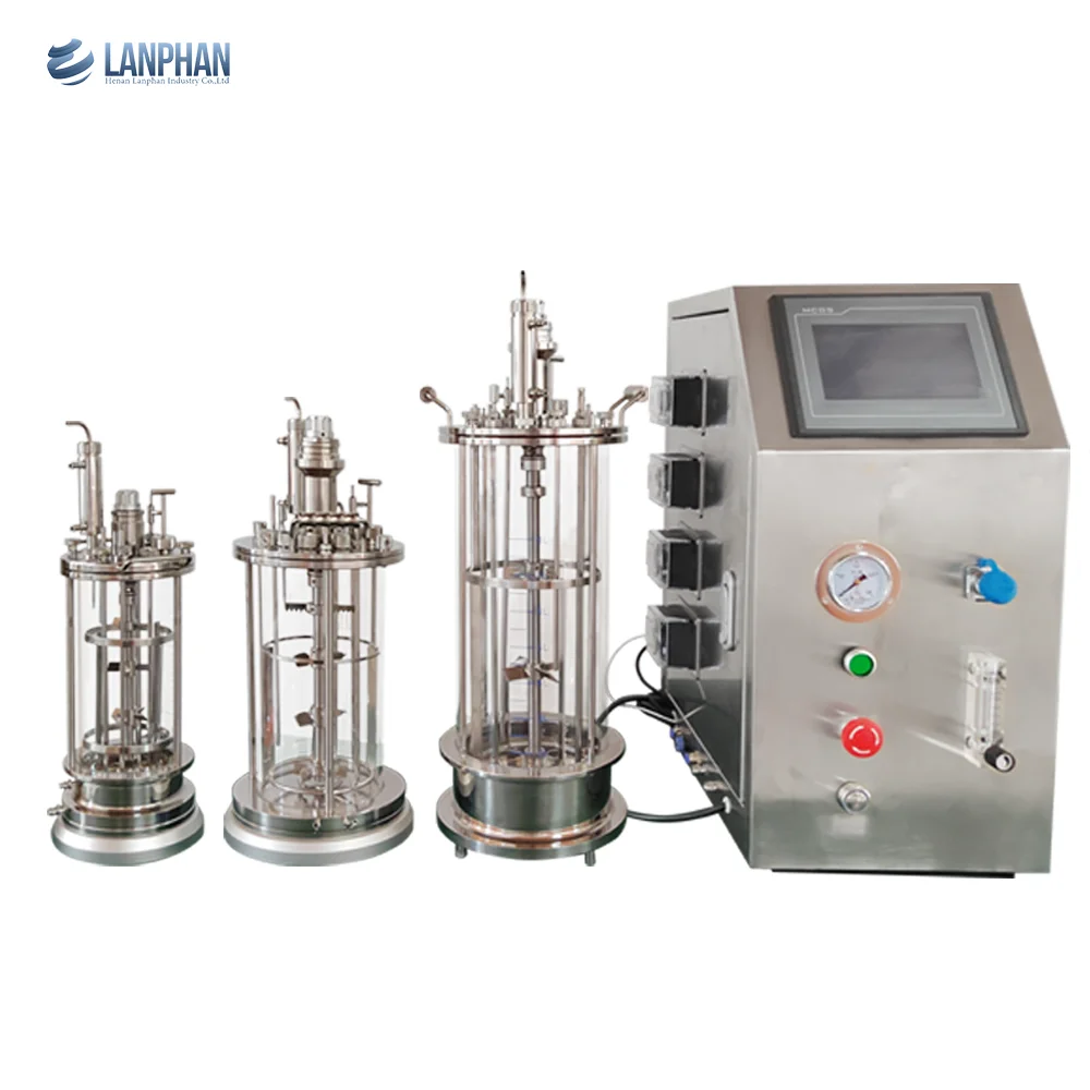 5L 10L 20L Laboratory Fermentor  E. Coli, Aerobic Bacteria, Anaerobic Bacteria Bioreactor