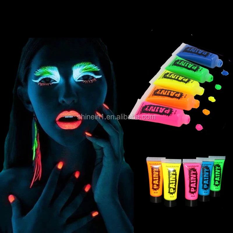 Source Shinein Halloween Body Art UV Glow Face Paint Non toxique Fluorescent  Face Paint Maquillage Neon Face Paint pour Party Festival on m.alibaba.com