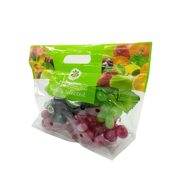 Plastic Zipper Fruit Packaging - Grape Protection Bags