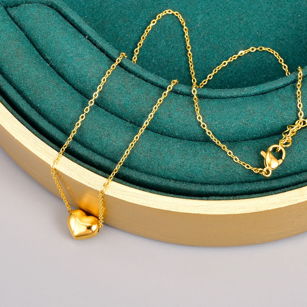Fashion Jewelry Wholesale 316l Stainless Steel Necklaces Heart Design