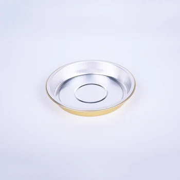 Laixin Round Food Serving/kitchen/tin Foil Dishes Aluminum Pan Catering Dinner Plates Foil Tray Disposable Dishes/pizza Plate