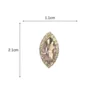 Single RSA-0185-Silver Edge Diamond Horse Eye Powder Glass