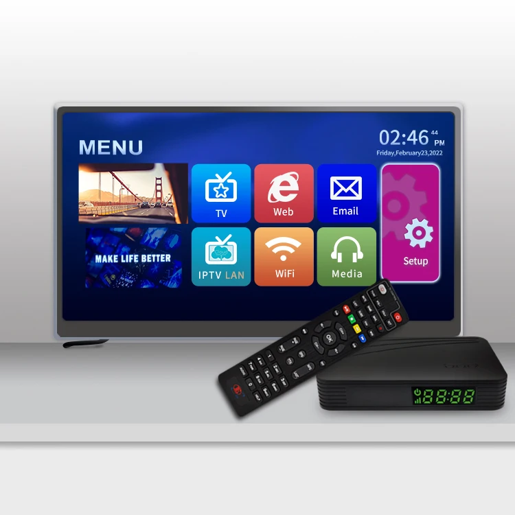 DVB-T2 Digital TV Set-Top Box | 1080p HEVC/H.265 | Auto/Manual Scan | HD/AV | USB PVR | EPG 7-Day | Multi-Language | CAS