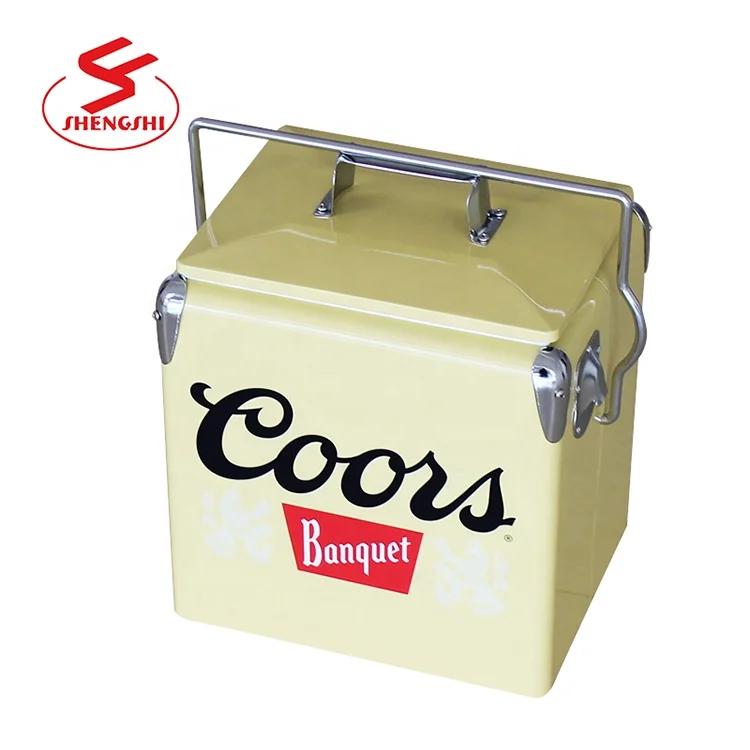 COORS BANQUET BEER METAL COOLER