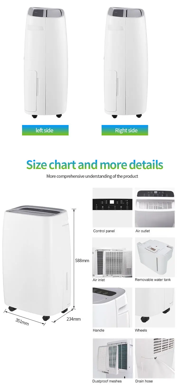 Style Dehumidifier, 20L/day, 6L - detail 16