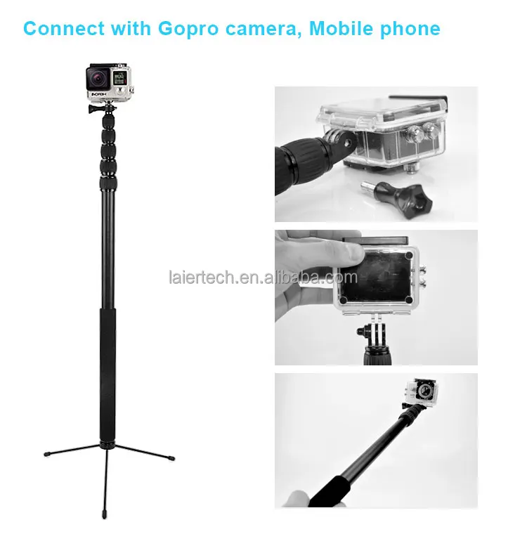 Custom 3M Extendable Telescopic Monopod Selfie Stick for Gopros