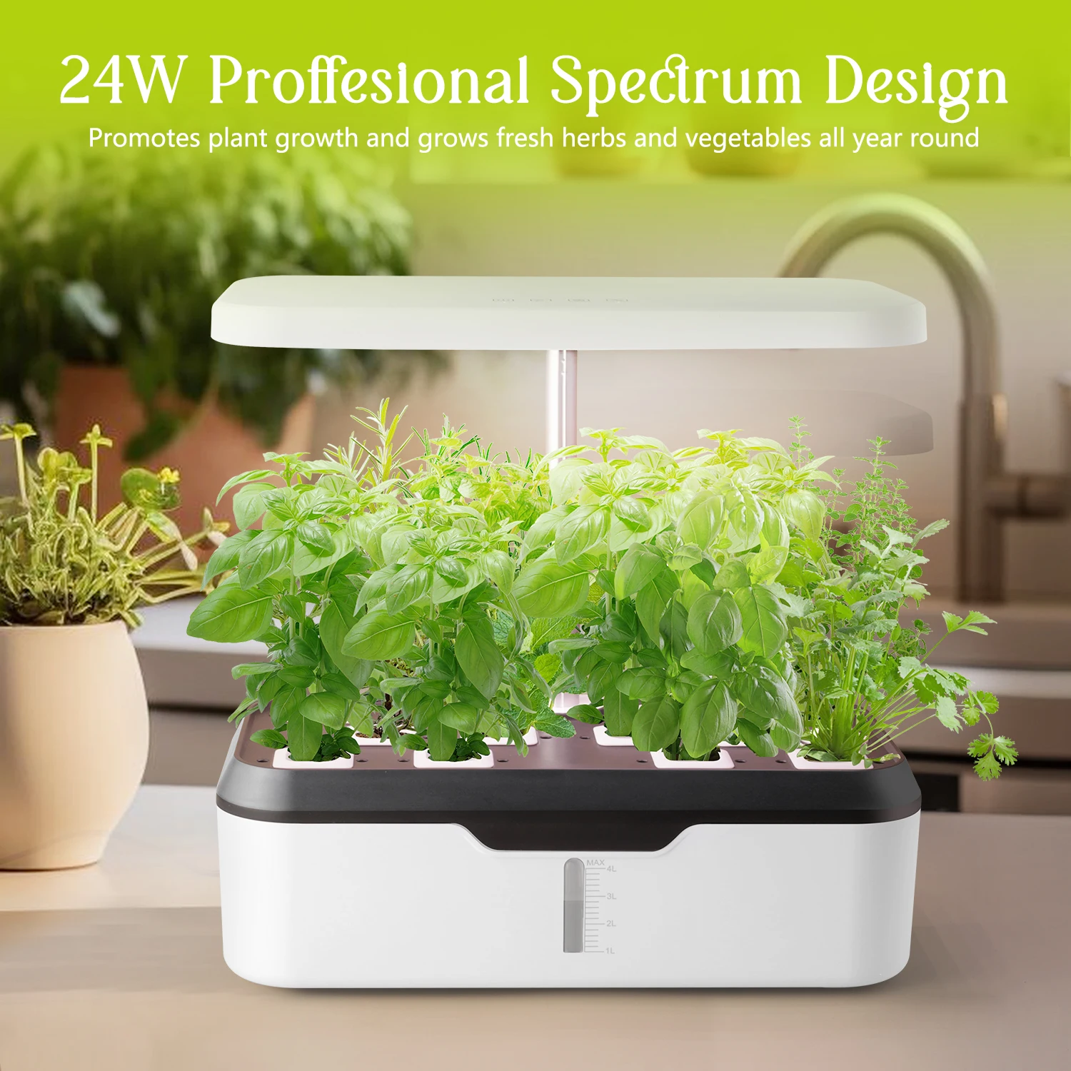 LED Growing System 12 Pods New Led Grow Light Hydroponic Home Indoor Smart  Garden Kit Smart Planter