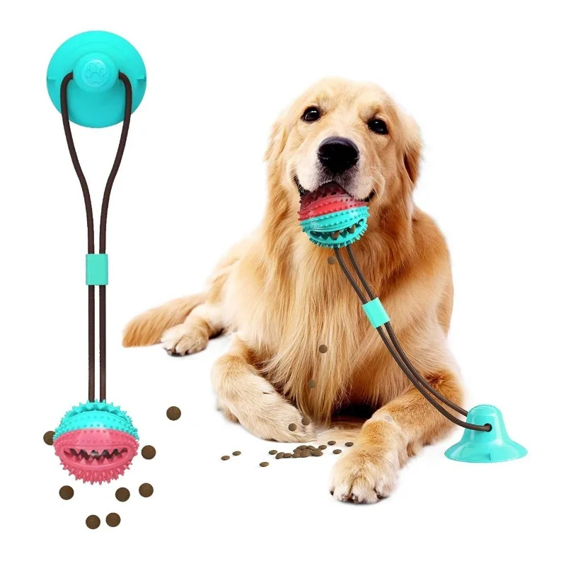 Interactive Treat Ball-Suction Cup Dog Chew Toy – Tier1goods