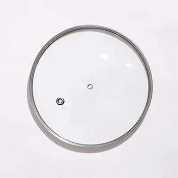 Factory Direct Sale G Type Glass Pot Cover Round Tempered Glass Lid for Wok Lid Customized Cookware Lid Wholesale Price