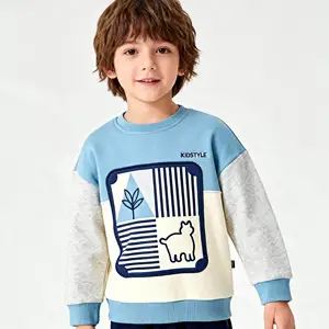 OEM ODM Custom Boys' Children Clothes Loose-fitting Casual Hoodie with Three-dimensional Pattern Kids Sweatshirt Pullover