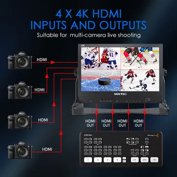 OEM SEETEC ATEM156 15.6" 1080P IPS Broadcast Monitor, 4K   Input Output, Multi-View for Studio & Field Production detail image