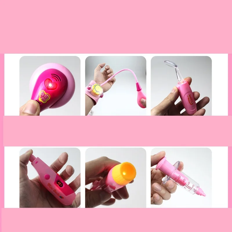 Детская медицинская коробка для врача игрушка сердцебиение звуковой свет стетоскоп и игрушки мальчиков девочек набор игрушек