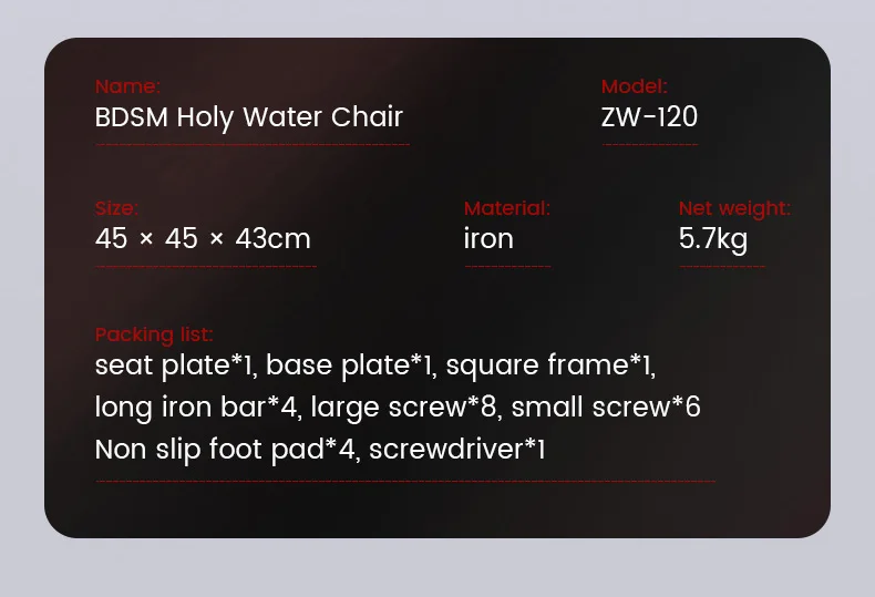 Slazo Chair Bdsm Bondage Slave Chair - Sex Furniture with Accessories
