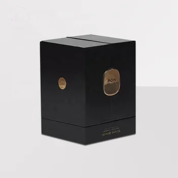 Competitive price black gift box magnetic empty perfume bottle with box spray glass perfume bottle with gift box