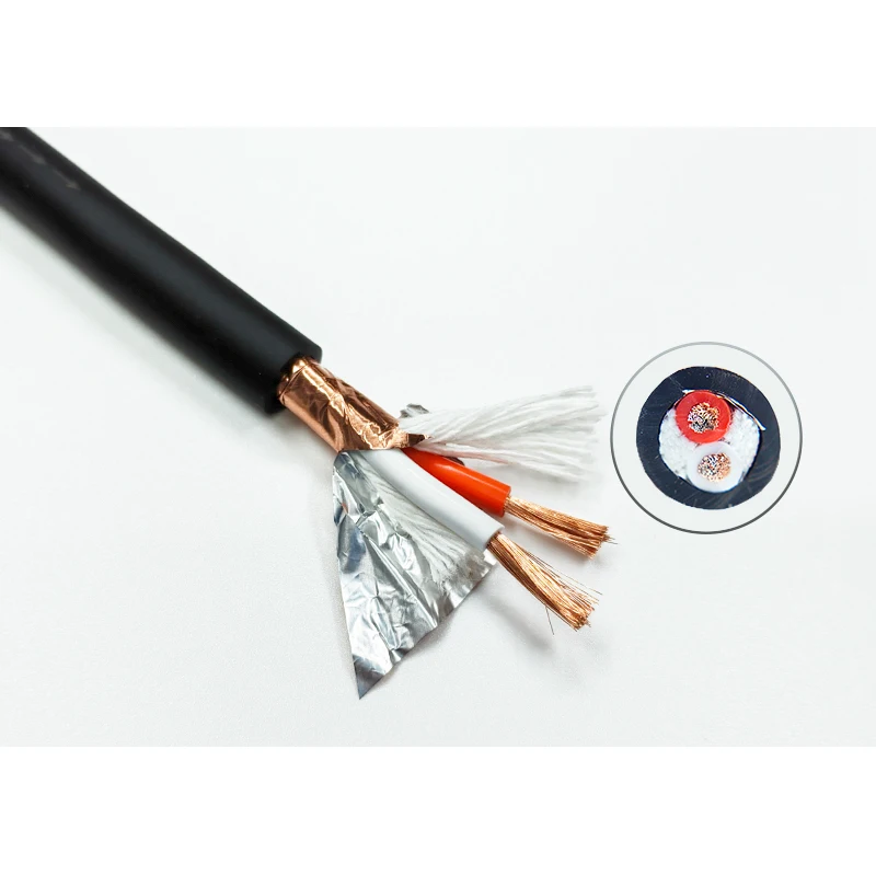 Professional Audio Loud Speaker Wire Noiseless 2core 1.5mm Copper Black Flexible 16awg