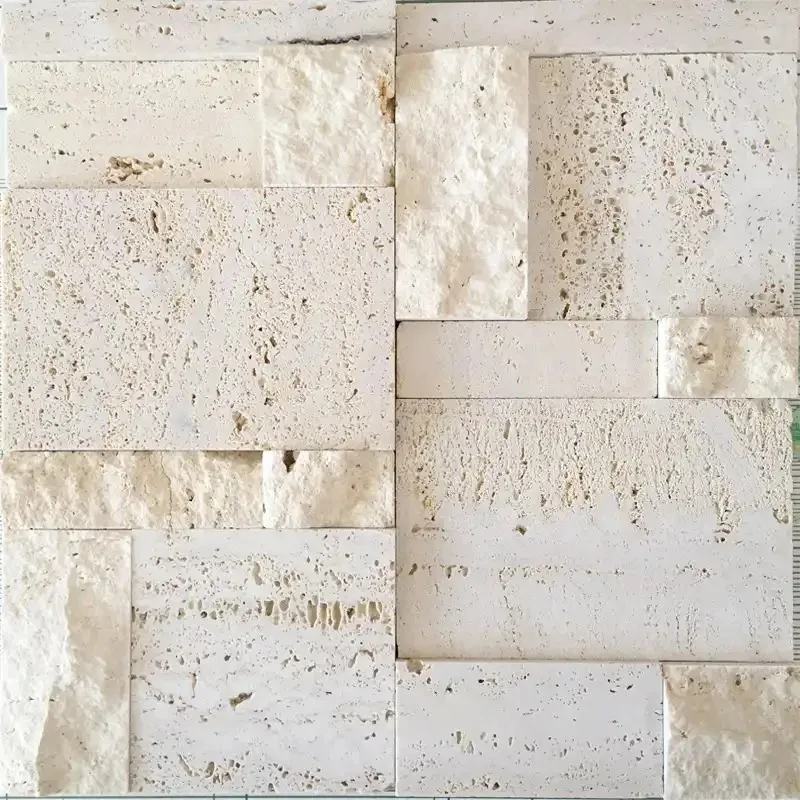 product luxurious custom natural beige travertine dining table handcrafted oval marble-5