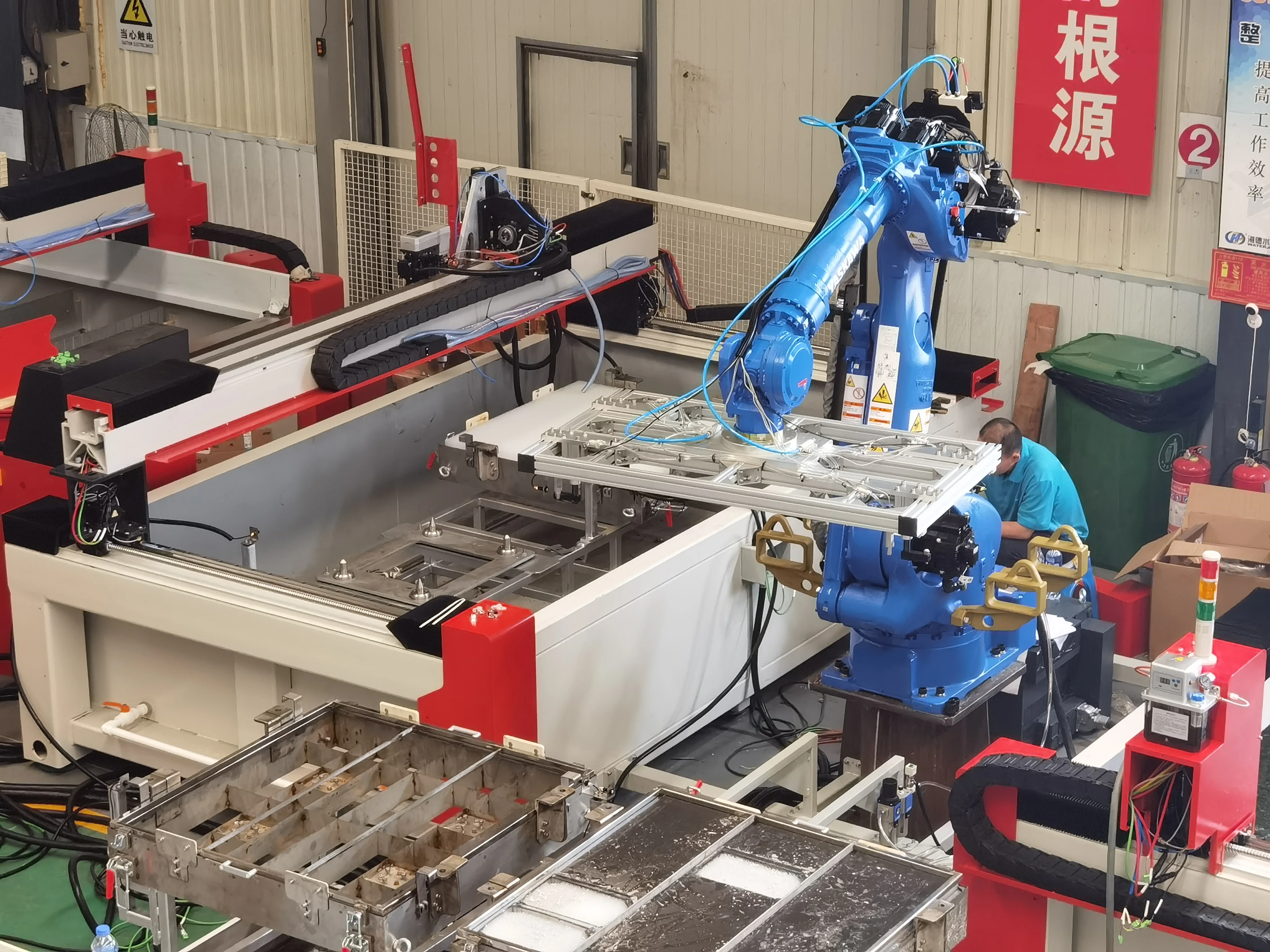 HEAD Robotic Waterjet Cutting System Waterjet Robotic Robot Water Cutting Machine